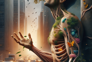 Imagem de um homem em conexão profunda com a natureza, absorvendo suas energias e se fortalecendo.