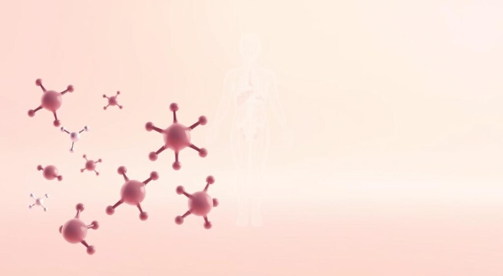 A vibrant illustration of the key female hormones, presented in a clean, scientific style. In the foreground, a collection of hormone molecules float against a soft, pastel-colored background, each one subtly glowing with an inner light. The middle ground features a delicate anatomical diagram, highlighting the endocrine glands responsible for hormone production. The background is a serene, minimalist environment, evoking a sense of balance and harmony. The lighting is soft and diffused, creating a calming, educational atmosphere. The overall composition conveys the essential functions and interplay of these vital hormones in the female body.